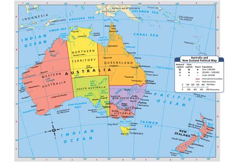 Map Of Australia And New Zealand Places And Things