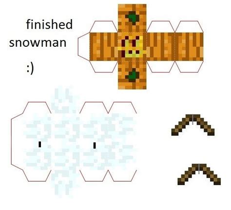 9new Minecraft Papercraft Snow Golem Selkietwins
