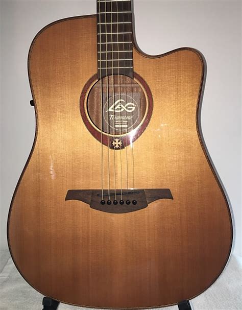 Lag Tramontane T100dce Dreadnought Cutaway Acoustic Electric Reverb