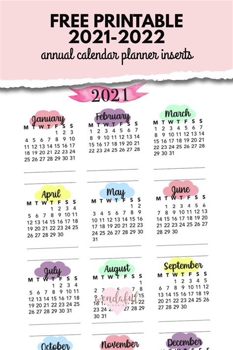 2021 And 2022 Calendar Free Printable Taha