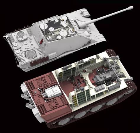 Tanque Alemán Jagdpanther G1 Interior Completo Takom 135 535000