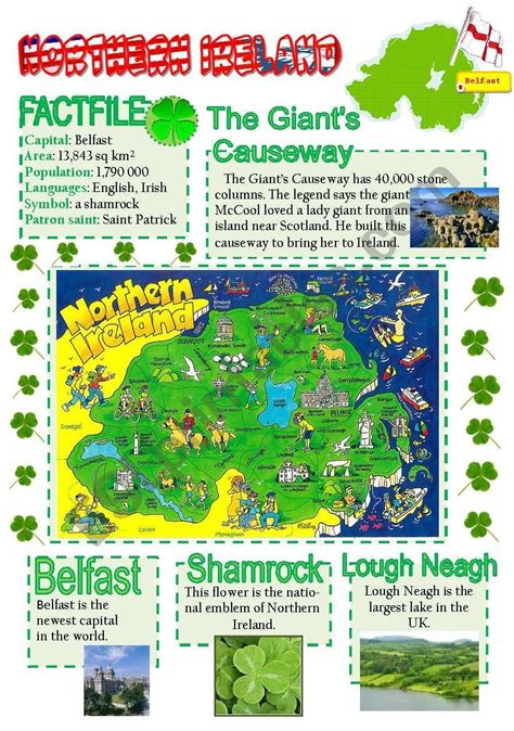Northern Ireland Info Poster For Young Learners Esl Worksheet By