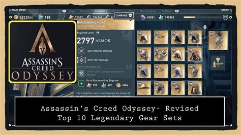 Assassin S Creed Odyssey Top Legendary Sets Revised Youtube