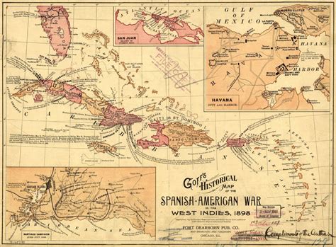 Goffs Historical Map Of The Spanish American War In The West Indies