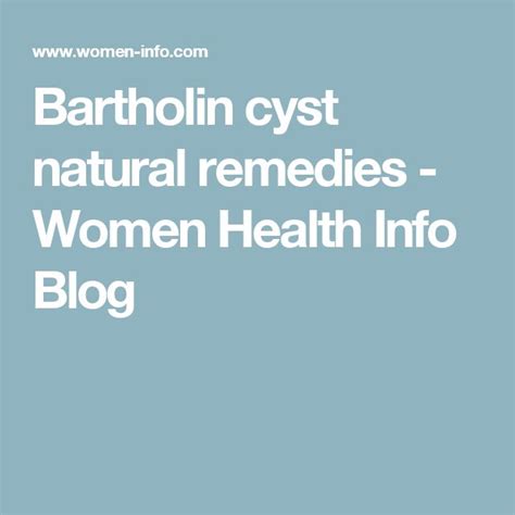 Bartholin Cyst Natural Remedies Health Info Cysts Natural Remedies