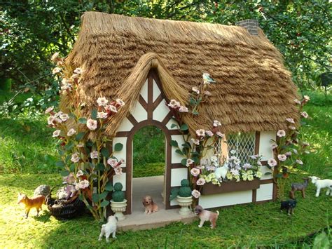 Fielding Cottage Thatched Roof Miniature House 25000 Via Etsy