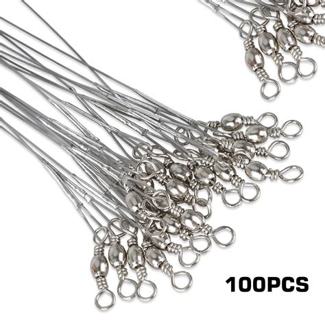 100pcs Fishing Wire Trace Lure Leaders Tsv Stainless Steel High