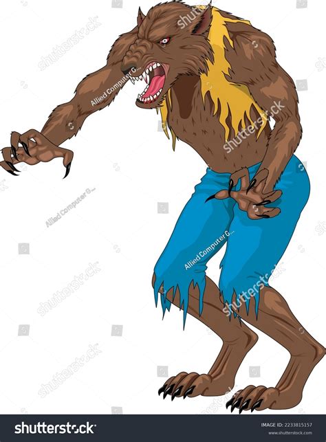 Werewolf Wolfman Monster Vector Illustration Stock Vector Royalty Free