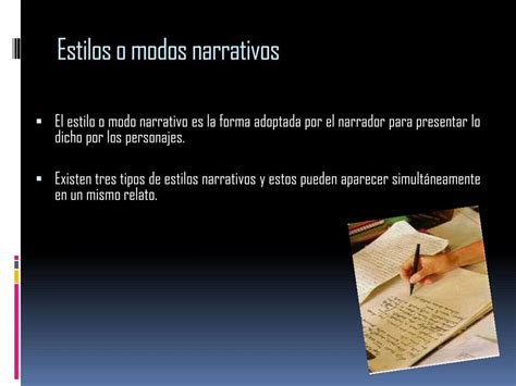 Ppt Los Modos O Estilos Narrativos Powerpoint Presentation Free