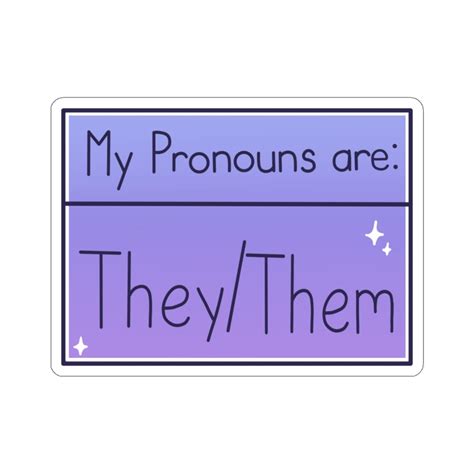 They / Them Pronoun Sticker - Hovercat