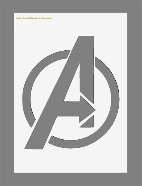 Avengers Logo Marvel Theme Polyester Stencils In A3a4a5 Etsy Uk