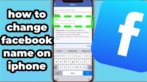 How To Change Facebook Name Iphone Youtube
