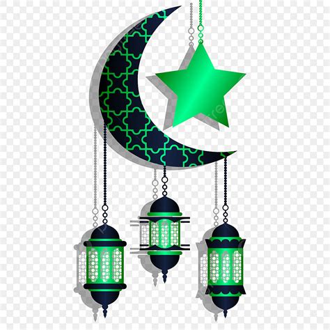 Gambar Lampion Ramadhan Islami Dengan Pola Bulan Sabit Islam Ramadan Lentera PNG Dan Vektor