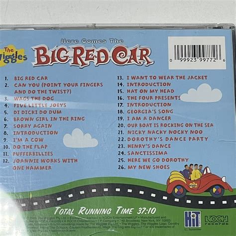 The Wiggles Here Comes The Big Red Car Childrens 1 Disc Cd