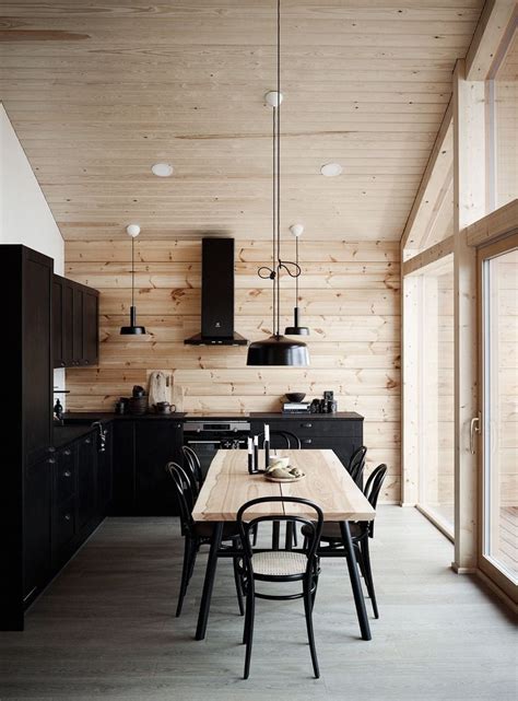 Modern Interior Design Of A Log House Plays With Contrasts Honka