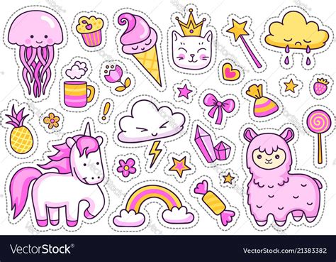 Set Of Magic Stickers Royalty Free Vector Image