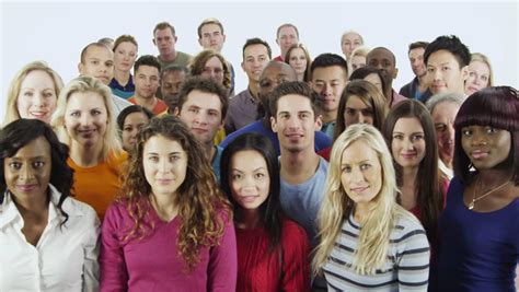 Happy And Diverse Multi Ethnic Group Of People In Colorful Casual