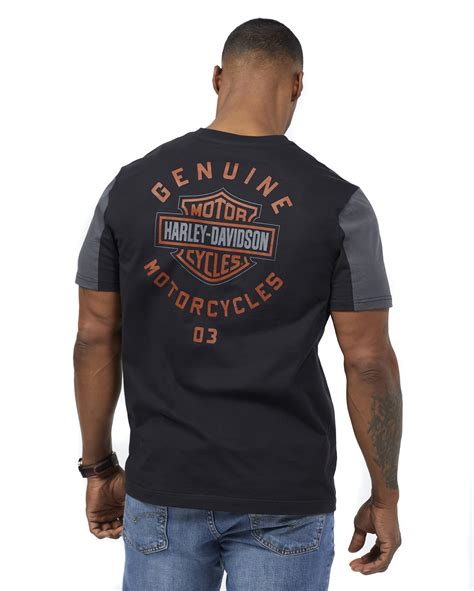 Vm Harley Davidson Mens T Shirt Copperblock Bar Shield At