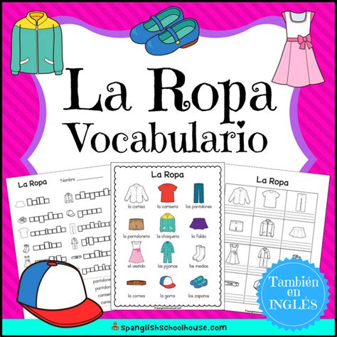 La Ropa Vocabulario Spanish Clothes Vocabulary
