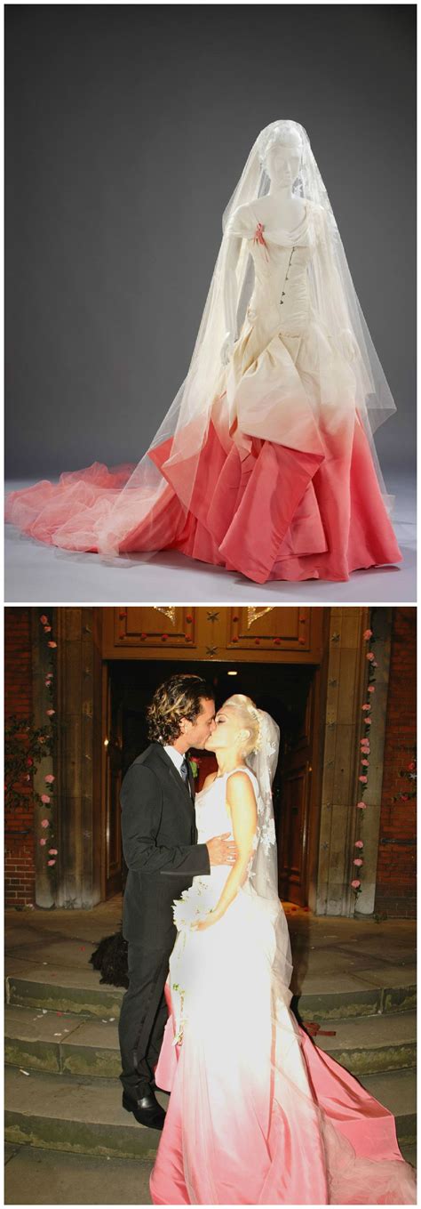 The rock royal couple were married in 2002 after dating for six years, with the no doubt frontwoman wearing an unforgettable ombre blush pink john galliano dress for their london wedding. Gwen Stefani & Gavin Rossdale September 14, 2002 ...
