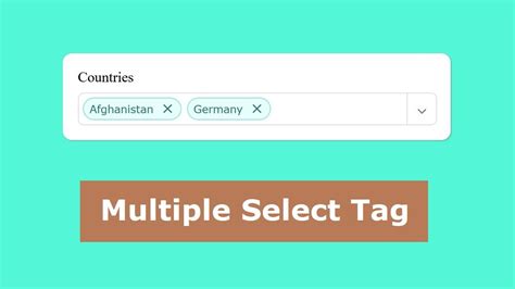 Pure JavaScript HTML Multiple Select Tag YouTube