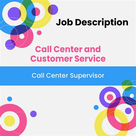 Job Descriptions Call Center Supervisor