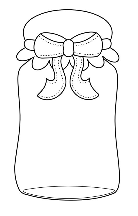 Blank Mason Jar Coloring Pages Sketch Coloring Page