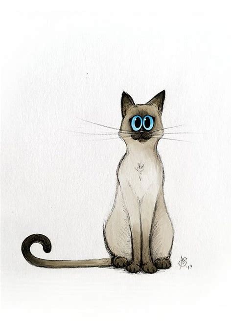 Siamese Cat Art Print By Amanda Salazar Purchase A Print On Etsy