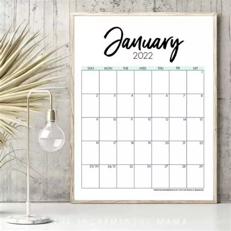 Looking For A Cute 2022 Calendar Printable Then Grab These Free