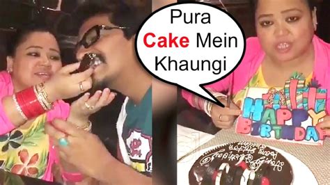 Bharti Singh Birthday Funny Celebration With Husband Harsh Limabchiya Youtube
