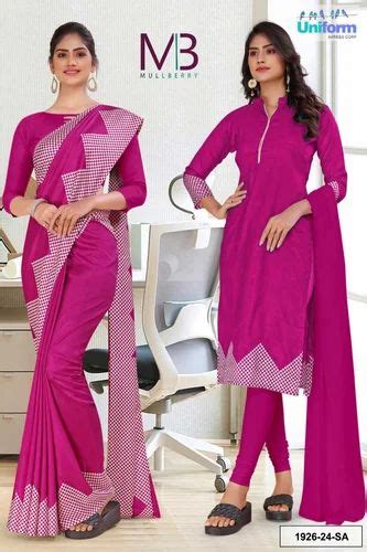 Rani Pink Women S Premium Mulberry Silk Plain Gaala Border Uniform