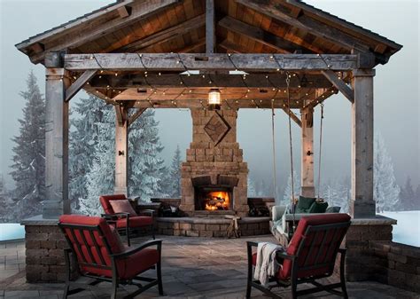 Holiday Outdoor Entertaining Outdoor Fireplace Designs Backyard