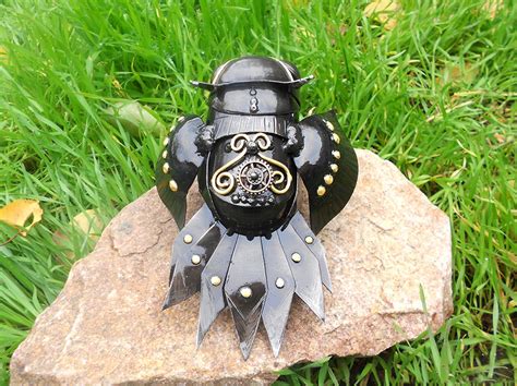 Metal Sculpture Owl Steampunk Mechanical Owl Figurine