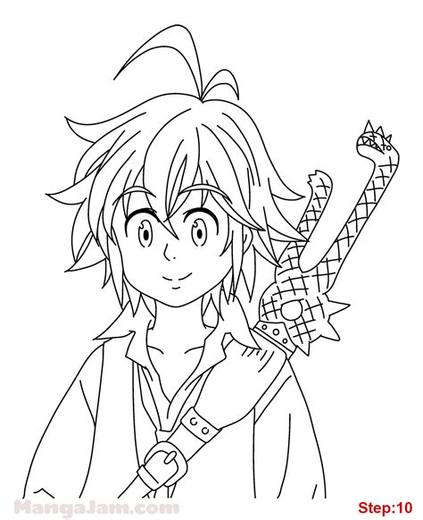 Known as the seven deadly sins, they are sought by the princess elizabeth to reinstate her lost kingdom. How to Draw Meliodas from Nanatsu no Taizai - MANGAJAM.com