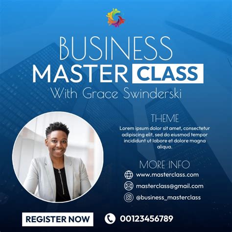 Corporate Business Masterclass Event Flyer Template Postermywall