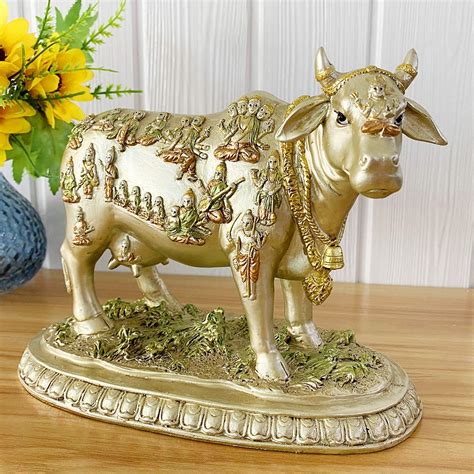 Buy Bangbangda Hindu God Nandi Cow Statue Hinduism Diwali Ts Decor