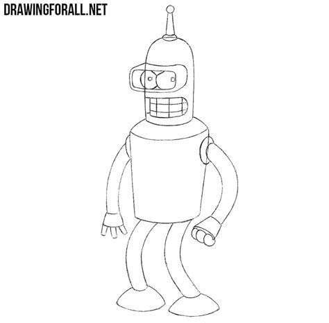 How To Draw Bender From Futurama