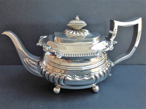 Antique Georgian Silver Teapot 1814 556108 Uk