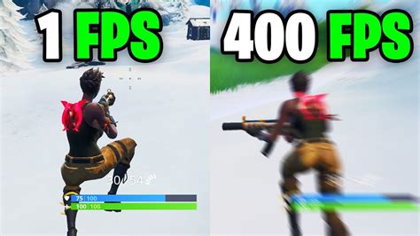 What It Feels Like To Play In 400 Fps Fortnite Frame Rate Comparison