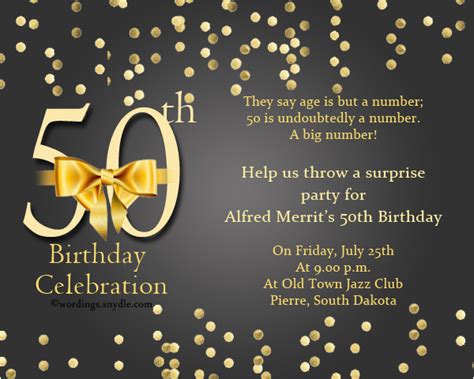 Invitations 50th Birthday Party Wordings