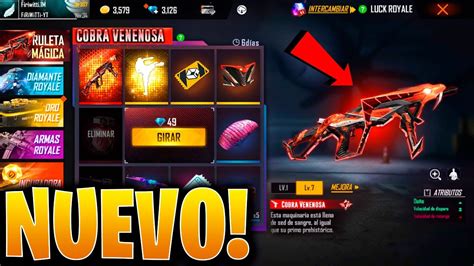 Free fire cobra apk is a live shooter game for mobile phones that is bringing fever to the gaming community for its amazing gameplay and realistic graphics. Evento de Ruleta Mágica: La Mp40 Evolutiva Cobra Venenosa ...
