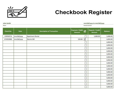 Findings are registered in naps. 39 Checkbook Register Templates 100% Free, Printable ᐅ ...