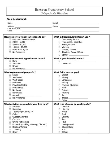 On your first job hunt and don't know where to start? 13 Best Images of Student Profile Worksheet - First Day of School Student Information Sheet ...