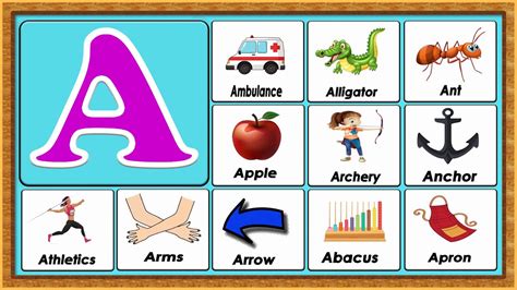 Words From A Vocabulary Words Early Childhood Education Abc
