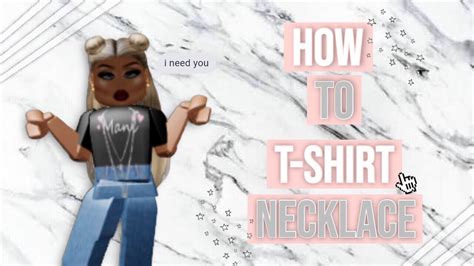 Easy How To T Shirt Necklace Roblox Angelbunnyi Youtube