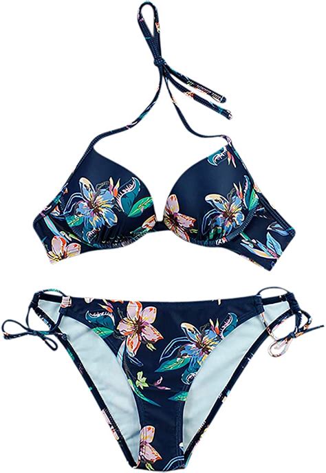Mjgkhiy Damen Zweiteiliger Bademode Sommer Strand Badeanzug Bikini Set