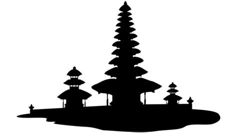 Hindu Temple Vector Hd Images Pura Balinese Hindu Temple Silhouette