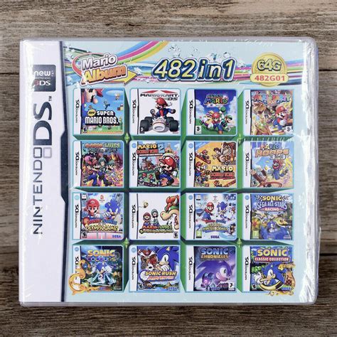 Nds 482 In 1 Games Cartridge Mario Multicart For Ds Lite Ndsi 3ds 2ds