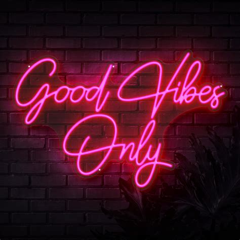 Good vibes neon light | aesthetic colors, yellow theme. Good Vibes Only Neon Sign - Sketch & Etch