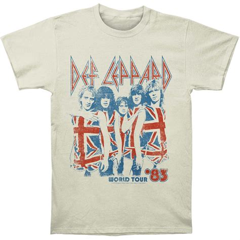 Impact Def Leppard English Rock Band World Tour 83 Adult Fitted